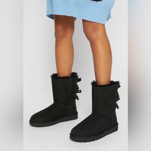 Uggs Black Bailey Bow Tie Boots